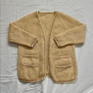 Vintage Mohair Cream Yellow Cardigan